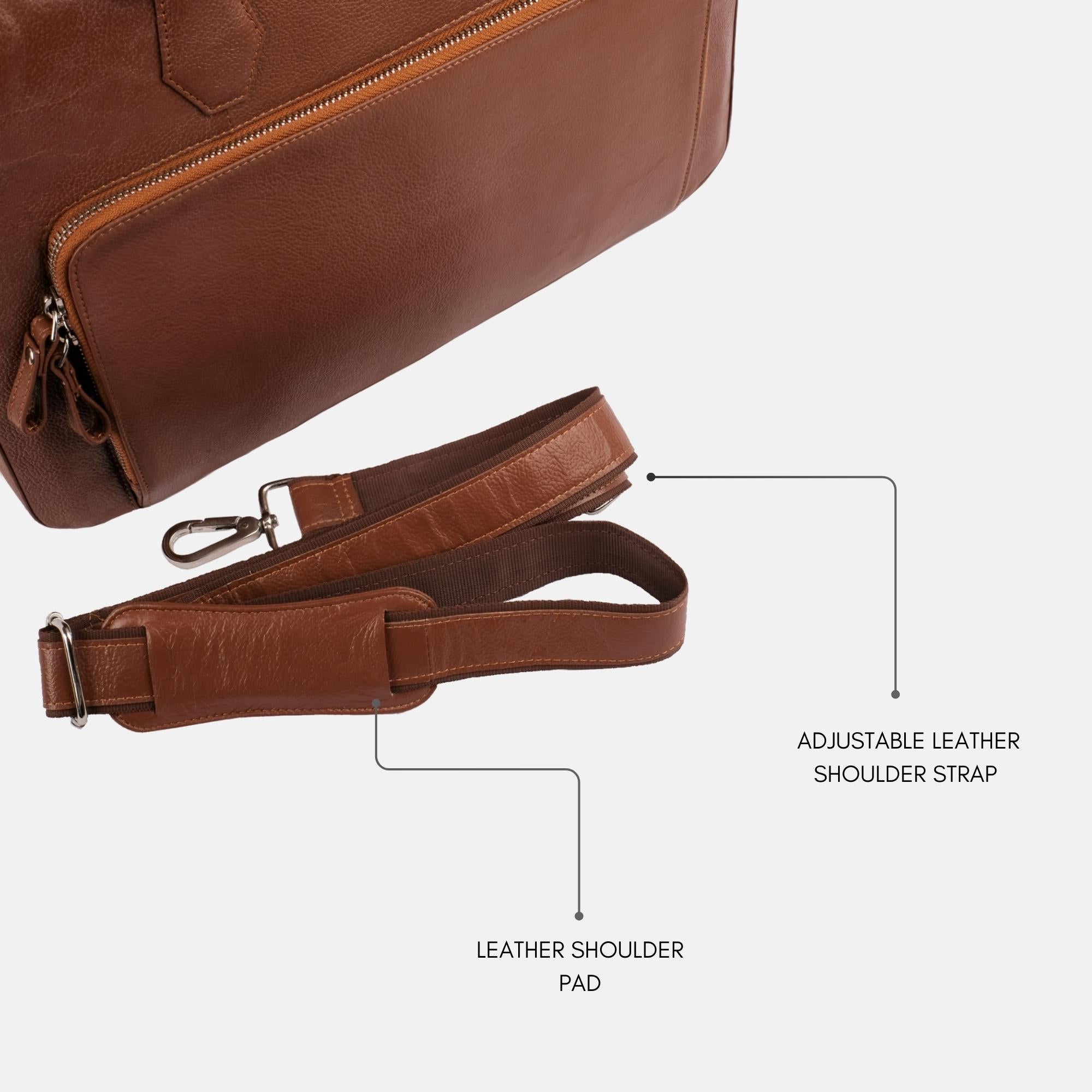 Viva Tan Leather Laptop Bag