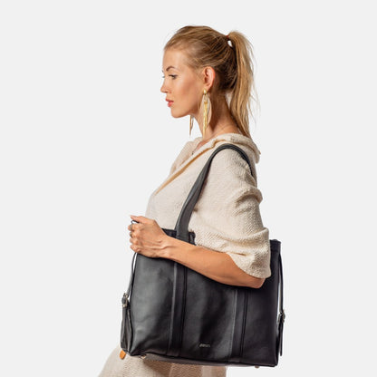 LadyBoss Black Office Tote Bag