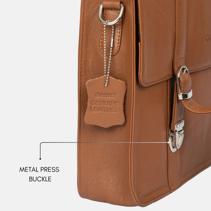 Regal Elegance Leather Laptop Bag