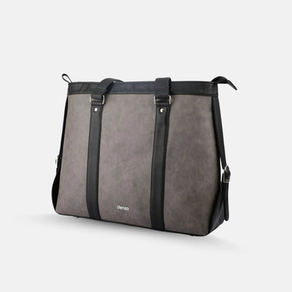 LadyBoss Black &amp; Grey  Office Tote Bag