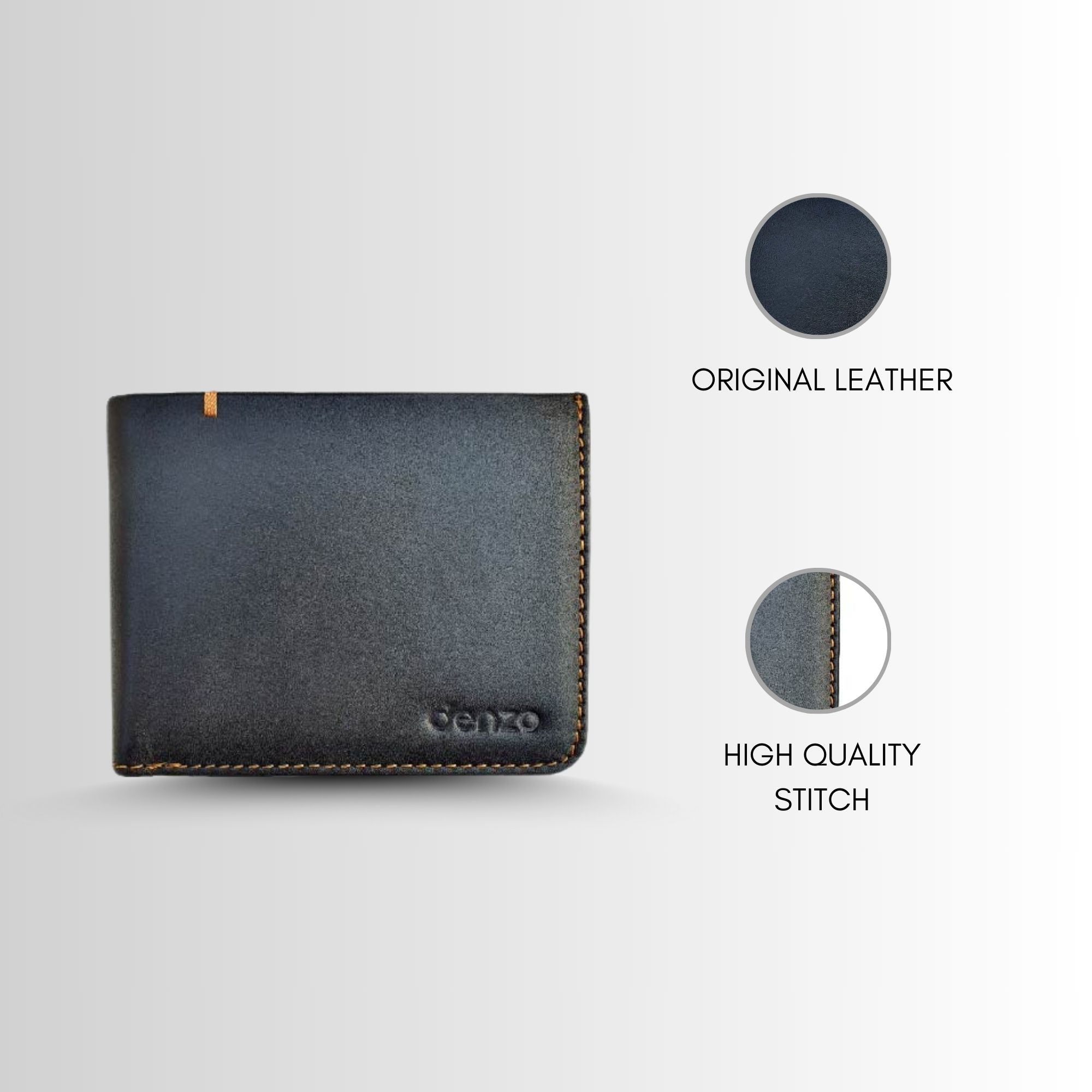 Multicolored Leather Wallet - Black &amp; Tan with RFID Protection I DENZO - Denzo Fashion Make a stylish statement with the DENZO Multicolored Leather Wallet. This unisex wallet features a sleek fusion of quality leather, high-level RFID protection and an ultra-functional design. With its generous space, compartments, secure flap closure, and classy matte finish gift box, it&