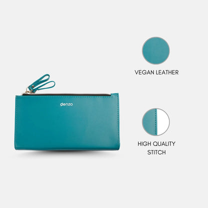 Zaraah Teal Blue Clutch