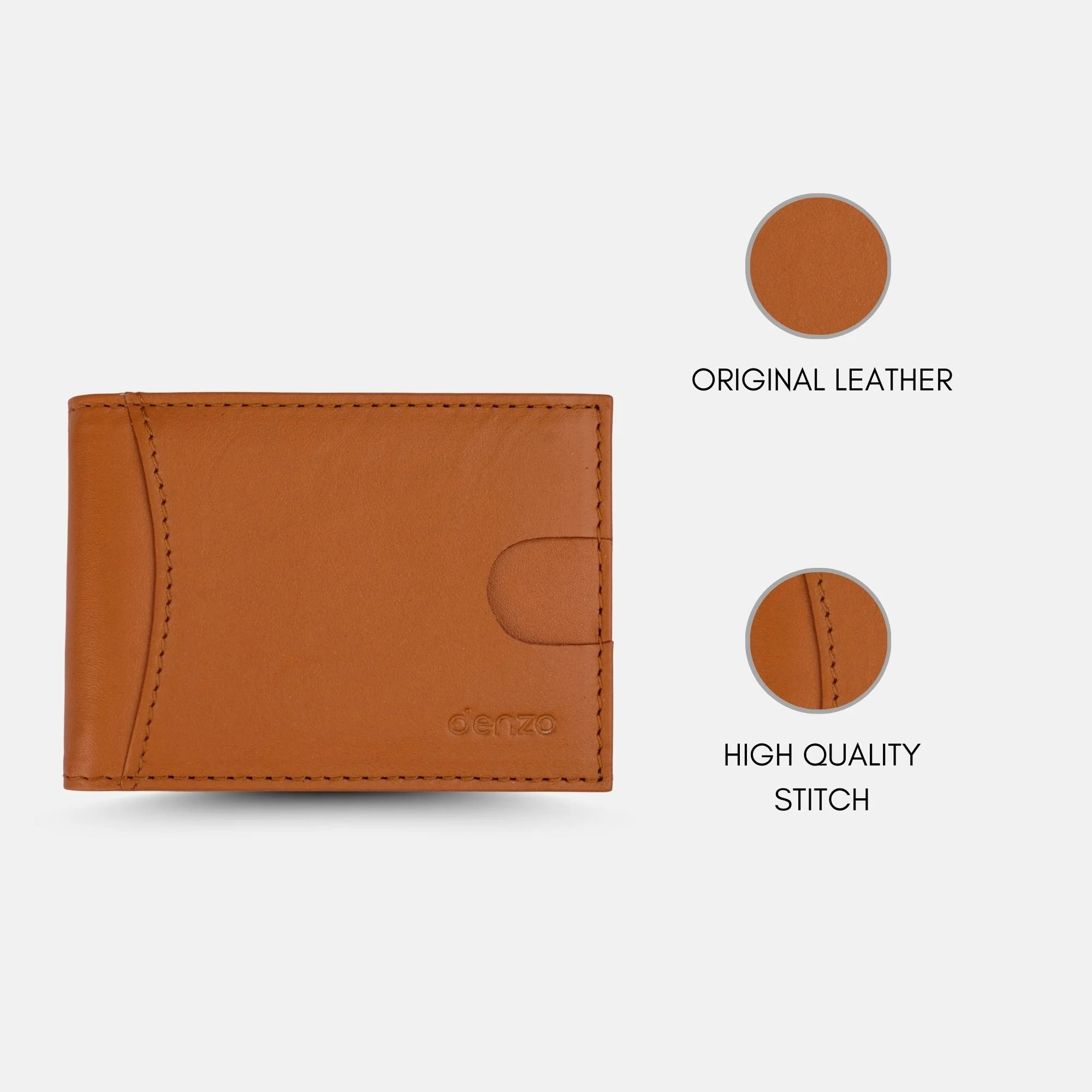 Minimalist Money Clip Cardholder Tan