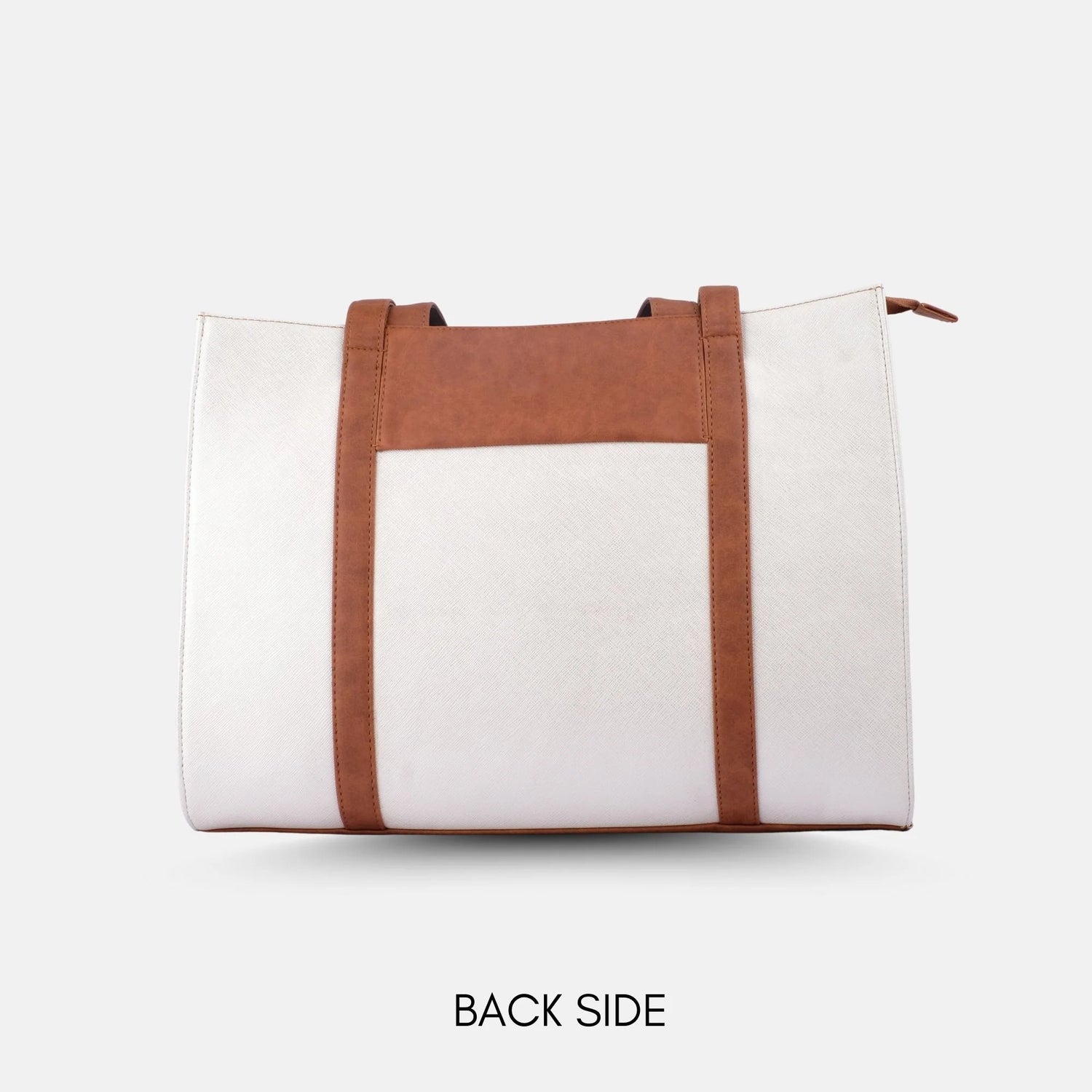 Lady Leader Tote Bag (Tan &amp; White)