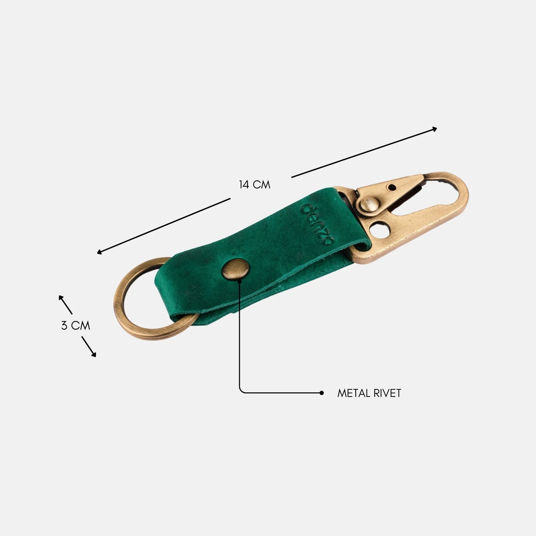 BikeBolt Leather Key Chain - Green