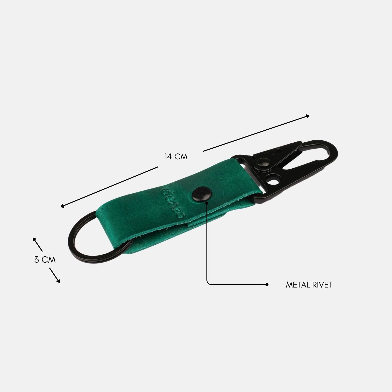 CruiserClip Leather Key Chain - Green