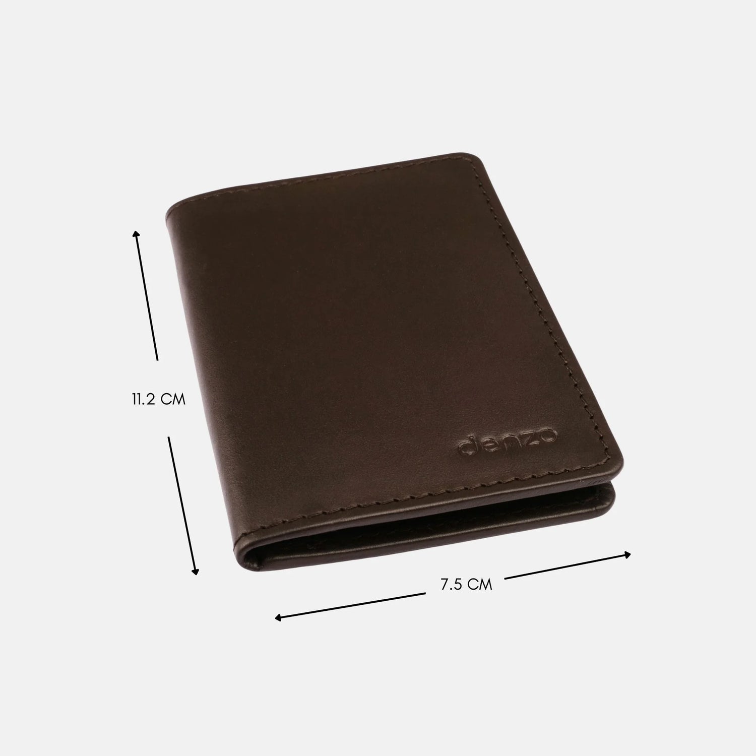 Royal Craft Leather Card Holder Chocolate Brown