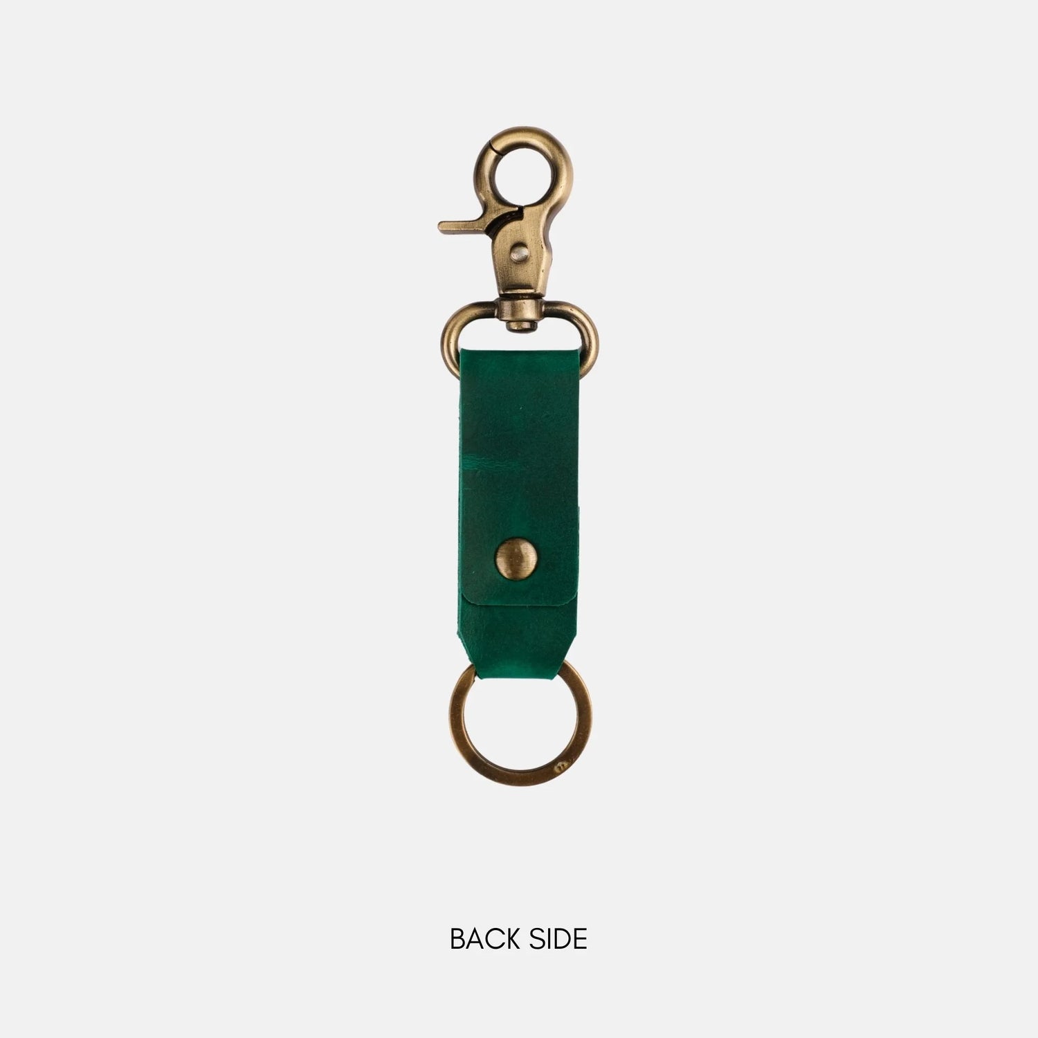 RiderRivet Leather Key chain - Green