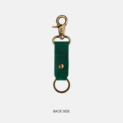 RiderRivet Leather Key chain - Green