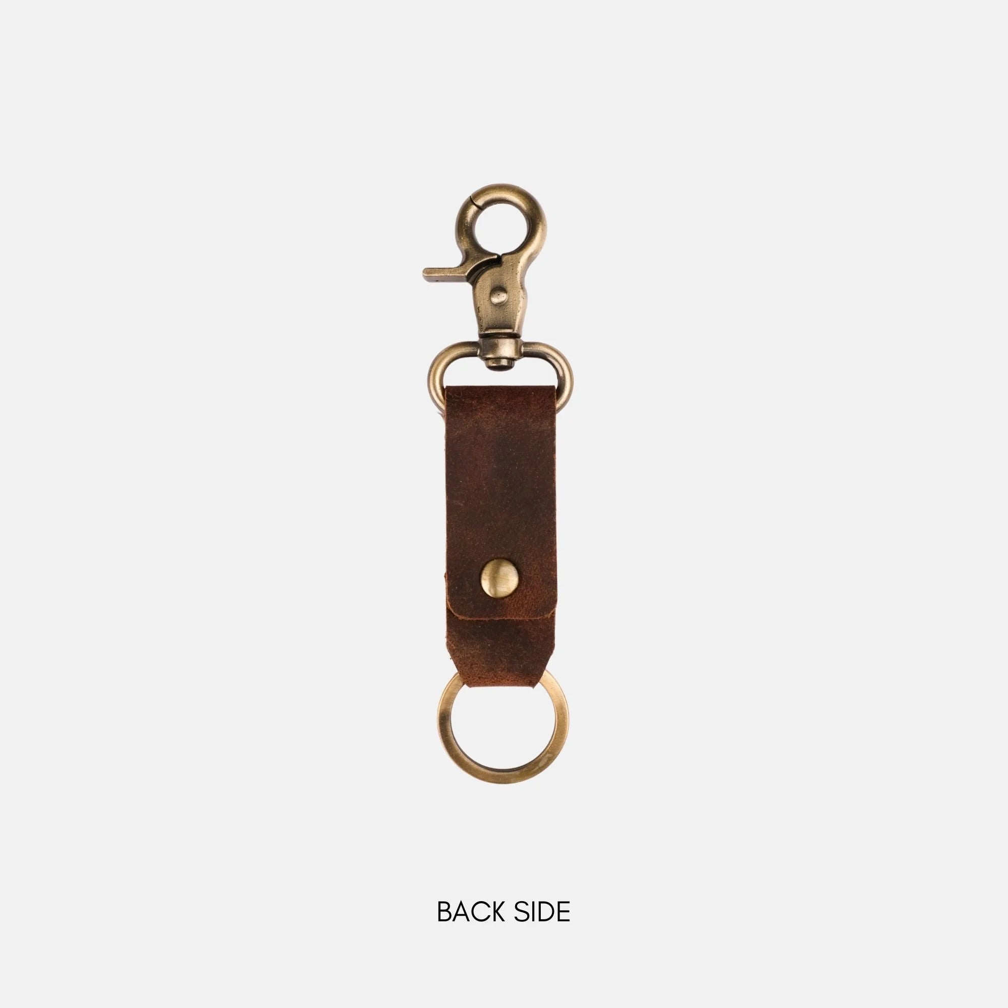 RiderRivet Leather Key chain - Brown