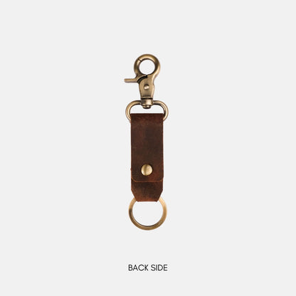 RiderRivet Leather Key chain - Brown