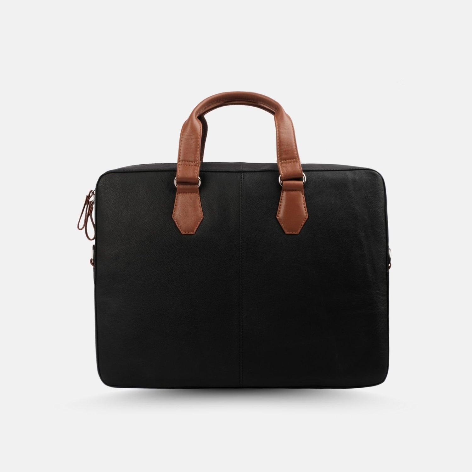 NexusBlend Black Tan Laptop Bag - Sleek and Functional