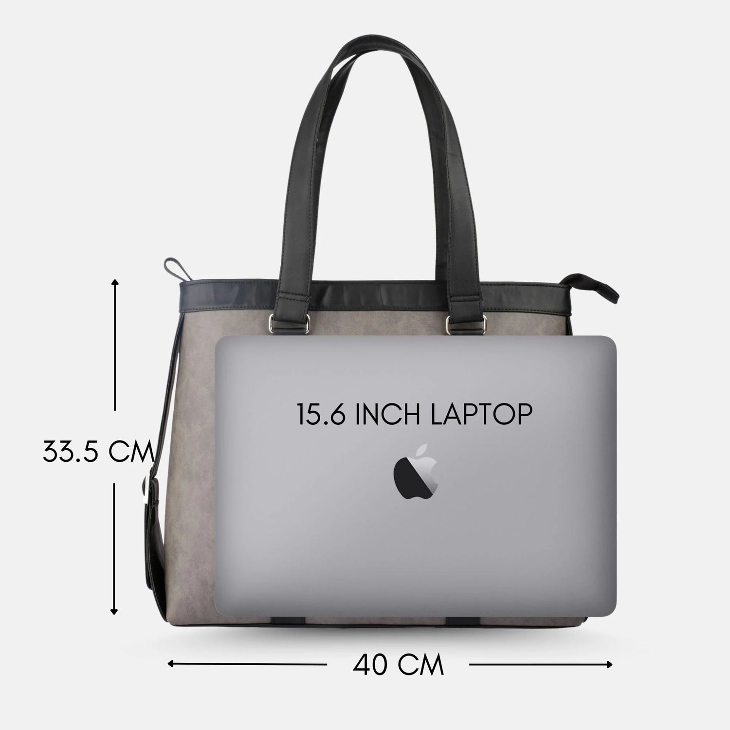 LadyBoss Black &amp; Grey  Office Tote Bag