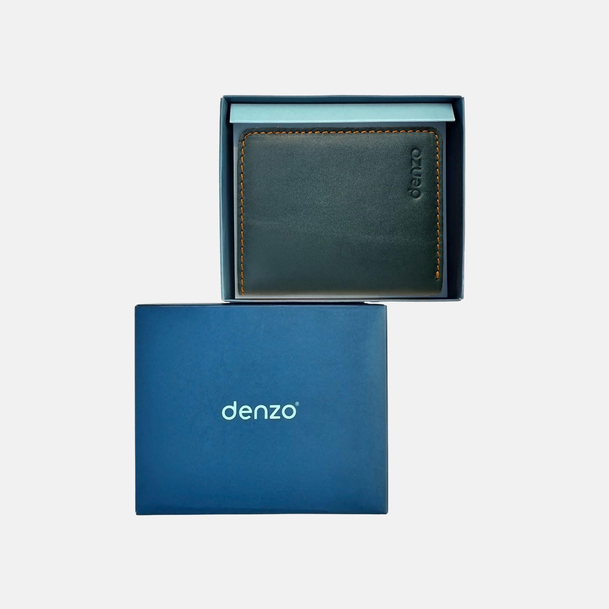 Timeless Green Bi-Fold Leather Wallet with RFID Protection I DENZO