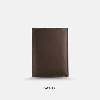 Trifold Pocket Wallet Chocolate Brown