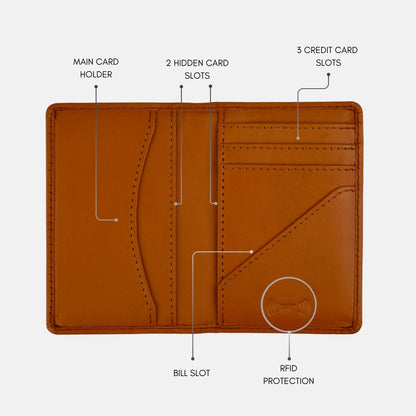 Royal Craft Leather Card Holder Tan