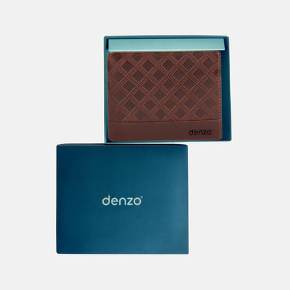 Meshed Leather Wallet Rosy Brown