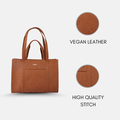 Lady Leader Tote Bag Tan