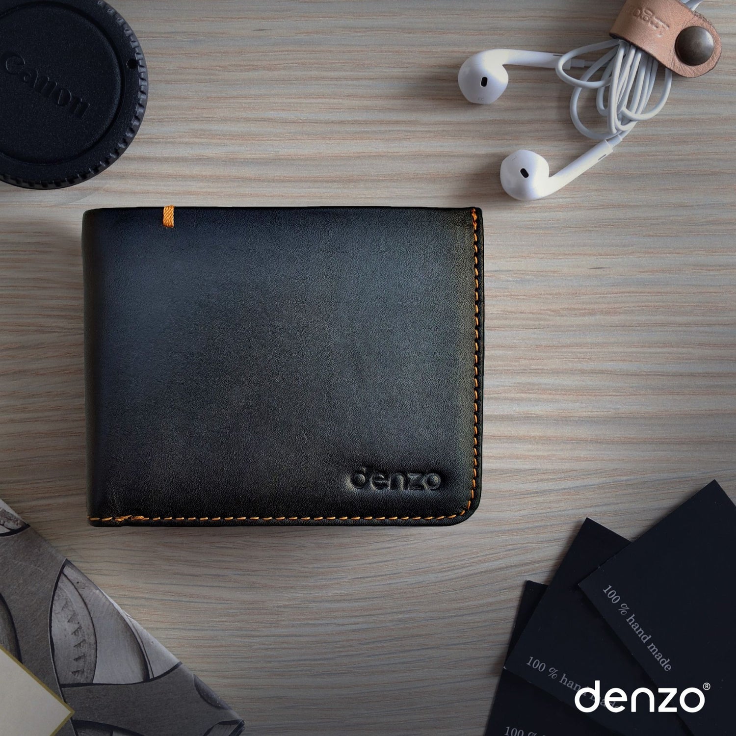 Multicolored Leather Wallet - Black &amp; Tan with RFID Protection I DENZO - Denzo Fashion Make a stylish statement with the DENZO Multicolored Leather Wallet. This unisex wallet features a sleek fusion of quality leather, high-level RFID protection and an ultra-functional design. With its generous space, compartments, secure flap closure, and classy matte finish gift box, it&