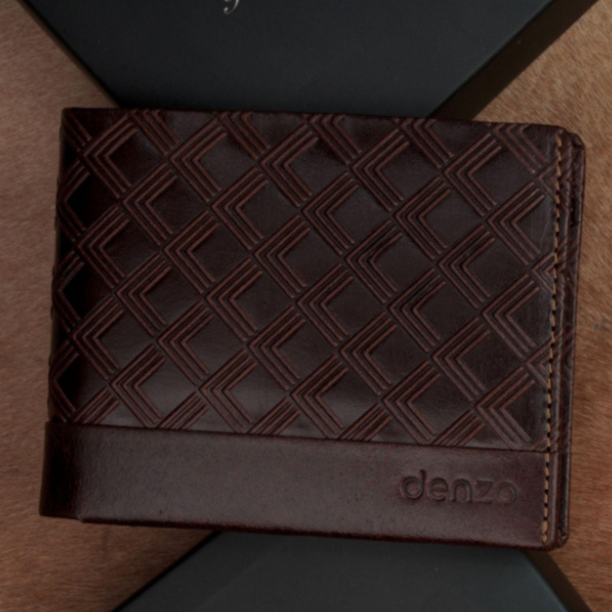 Meshed Leather Wallet Rosy Brown