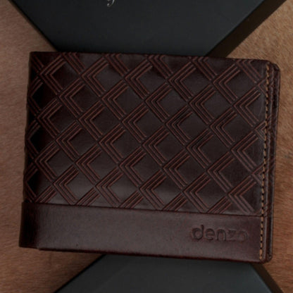 Meshed Leather Wallet Rosy Brown