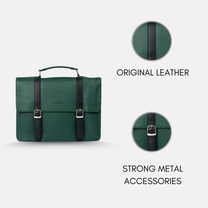 Regal Elegance Leather Laptop Bag