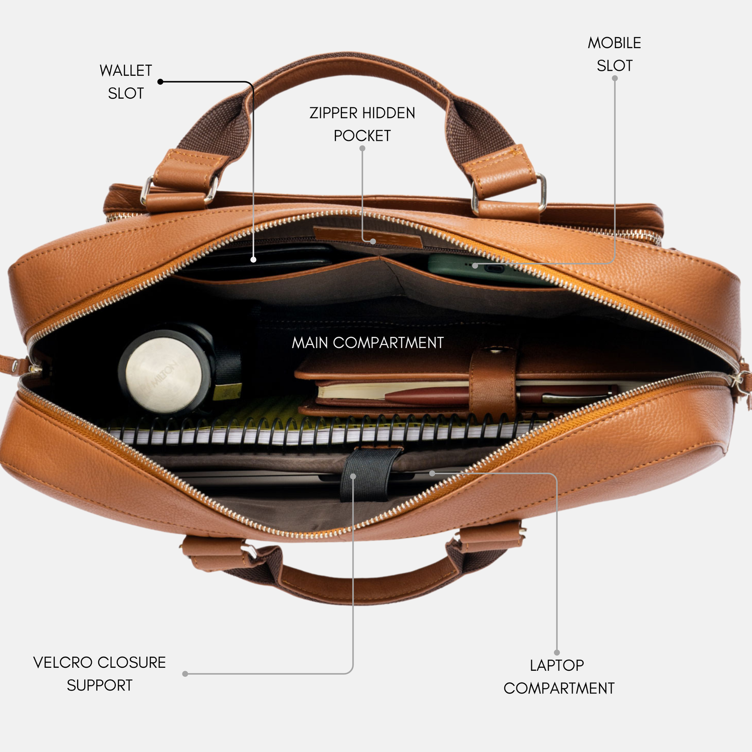 Urban Executive Leather Laptop Bag