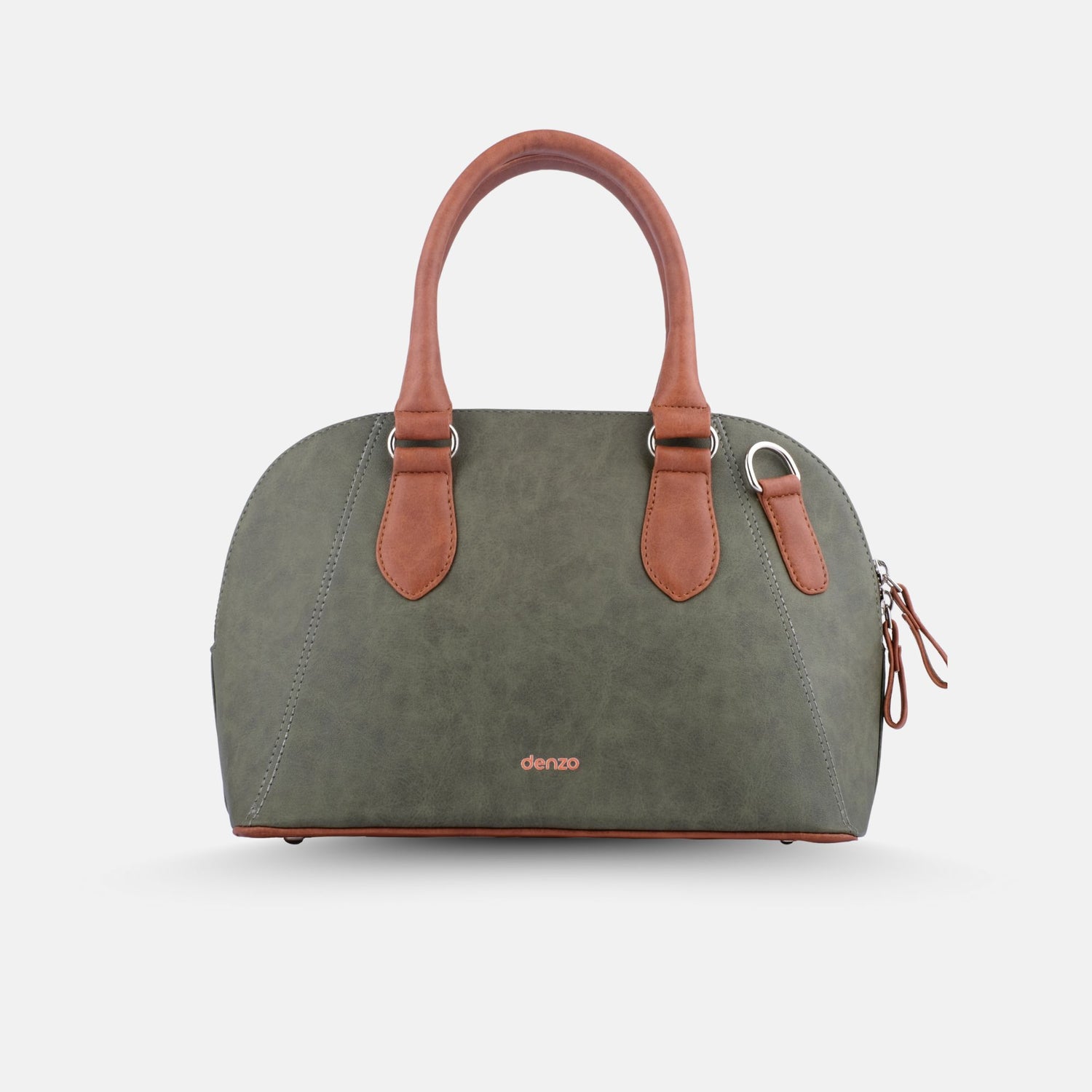 Sandstone Handbag with Sling (Tan &amp; Green)