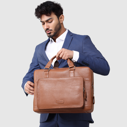 Urban Executive Leather Laptop Bag