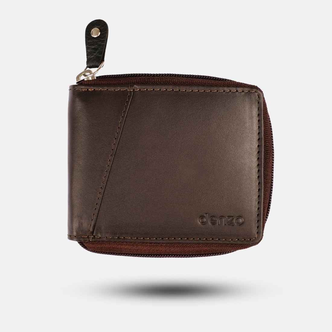 Secure Zip Wallet Chocolate Brown