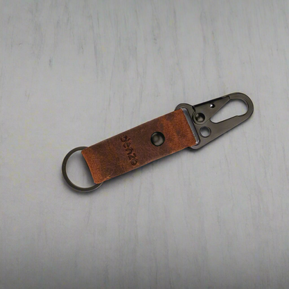 CruiserClip Leather Key Chain - Brown