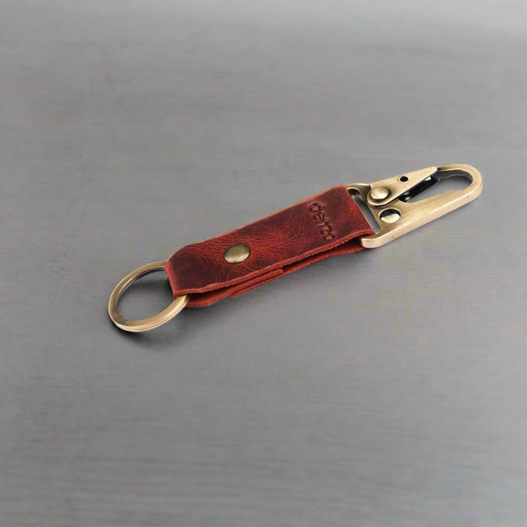 BikeBolt Leather Key Chain - Red