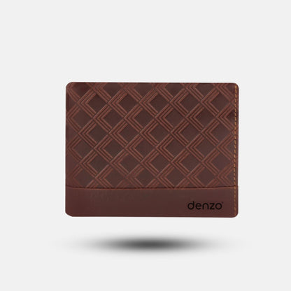 Meshed Leather Wallet Rosy Brown