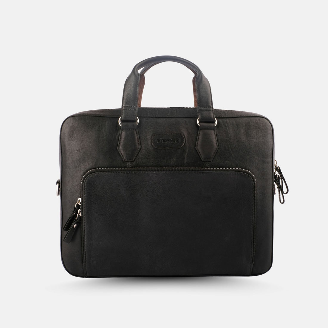 Viva Black Leather Laptop Bag